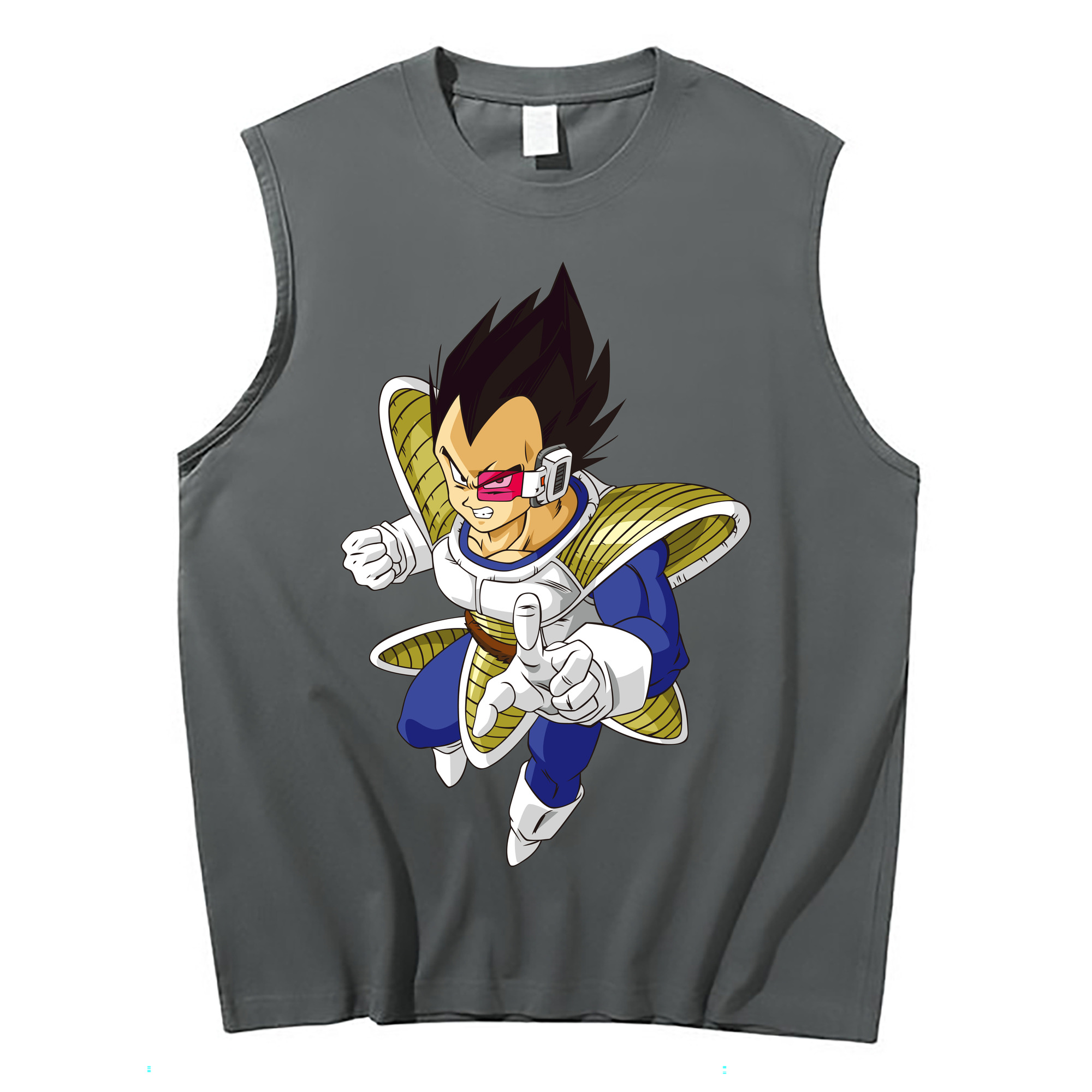 （画像用） ドラゴンボール ベジータ四世（Bejīta Yonsei）DRAGON BALL Vegeta IV コットン100％タンクトップ（フロントプリント）